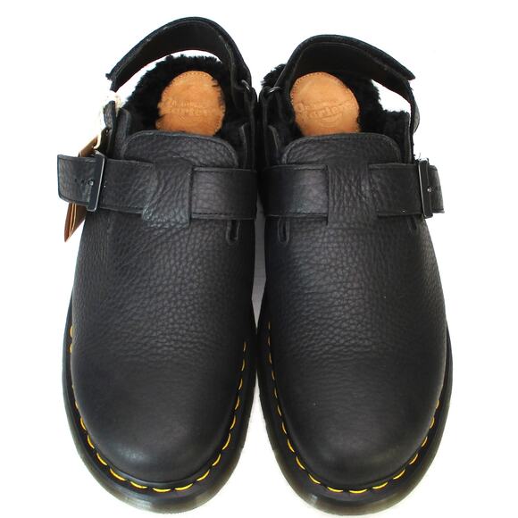 New Dr. MARTENS Men's Jorge II FL Faux Fur Lined Leather Mules Sz 12 EU 46 - Picture 3 of 12